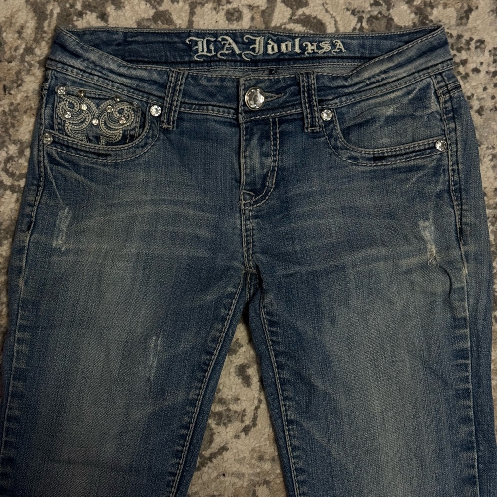 L.A. idol Low Rise Dark Blue Jeans